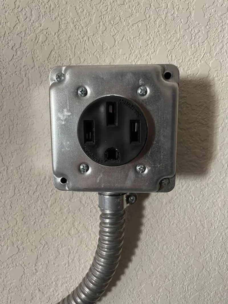 NEMA 14-50 outlet installed for Smart Home Electrical in Gainesville